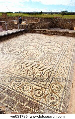 Roman mosaic of? Casa del Planetario? at Italica. Sevilla province, Andalusia, Spain View Large Photo Image Stock Photography - Roman mosaic of? Casa del Planetario? at Italica. Sevilla province, Andalusia, Spain. Fotosearch