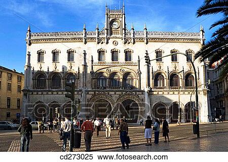 Rossio station, Lisbon. Portugal View Large Photo Image Stock Photography - Rossio station, Lisbon. Portugal. Fotosearch