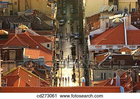 Stock Image - Rua da Assun??o, Lisbon. Portugal. Fotosearch
