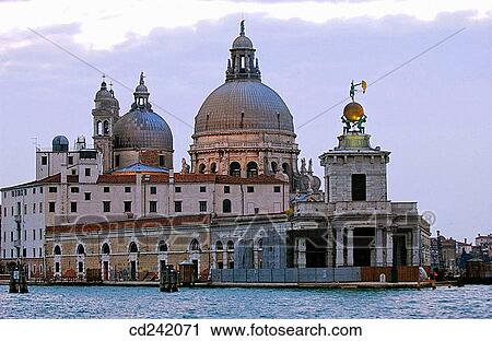 Stock Image - Santa Maria della Salute church, Canal della Giudecca. Venice. Veneto, Italy. Fotosearch