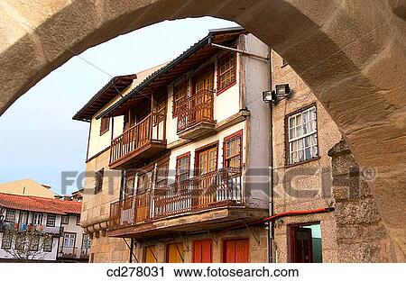 Santiago Square, Guimar? es. Minho, Portugal View Large Photo Image Stock Image - Santiago Square, Guimar? es. Minho, Portugal. Fotosearch