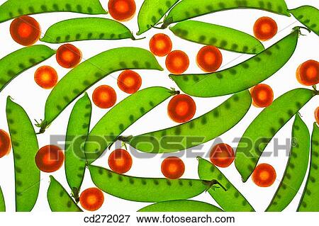 Stock Photo - Snow peas and carrot. Fotosearch