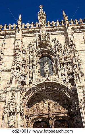 Stock Photo - Southern portal of Monastery of the Hieronymites, Lisbon. Portugal. Fotosearch