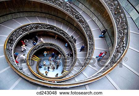 Spiral stairs by Donato Bramante at Vatican Museums. Vatican City, Rome. Italy View Large Photo Image Stock Photo - Spiral stairs by Donato Bramante at Vatican Museums. Vatican City, Rome. Italy. Fotosearch