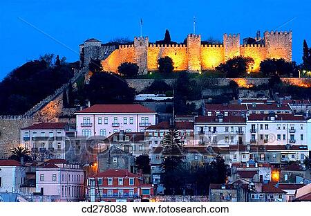 St. George's Castle, Lisbon. Portugal View Large Photo Image Stock Photo - St. George's Castle, Lisbon. Portugal. Fotosearch