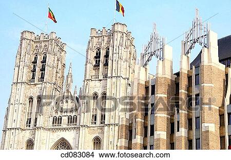 St. Michael's cathedral (aka St. Gudule? s). Brussels. Belgium View Large Photo Image Picture - St. Michael's cathedral (aka St. Gudule? s). Brussels. Belgium. Fotosearch