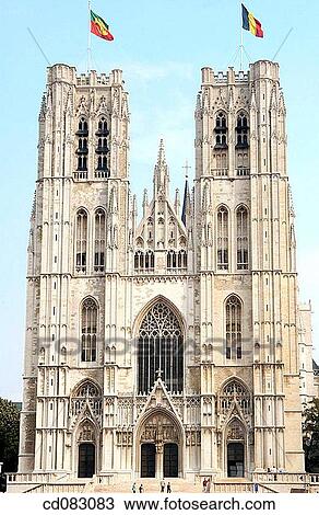 St. Michael's cathedral (aka St. Gudule? s). Brussels. Belgium View Large Photo Image Stock Image - St. Michael's cathedral (aka St. Gudule? s). Brussels. Belgium. Fotosearch