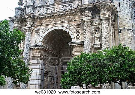 Stock Image - St. Michael's Church, Jerez de la Frontera. Cßdiz province, Andalusia, Spain. Fotosearch