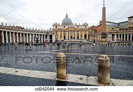 St. Peter's Basilica and Square. Vatican City, Rome. Italy View Large Photo Image Picture - St. Peter's Basilica and Square. Vatican City, Rome. Italy. Fotosearch