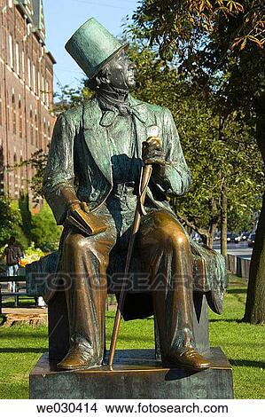 Statue of Hans Christian Andersen. Copenhagen. Denmark View Large Photo Image Picture - Statue of Hans Christian Andersen. Copenhagen. Denmark. Fotosearch