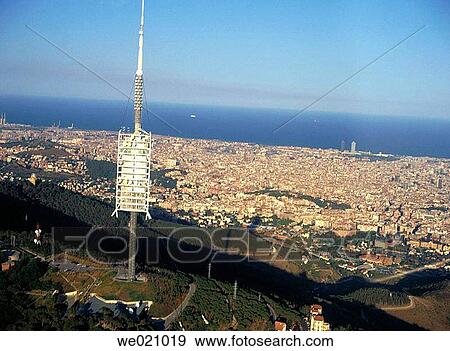 Telecommunication tower in Collserola, Sir Norman Foster (architect). Barcelona. Spain. View Large Photo Image Stock Photo - Telecommunication tower in Collserola, Sir Norman Foster (architect). Barcelona. Spain.. Fotosearch
