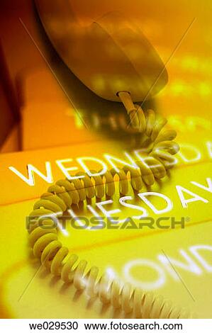 Telephone and calendar View Large Photo Image Stock Image - Telephone and calendar. Fotosearch