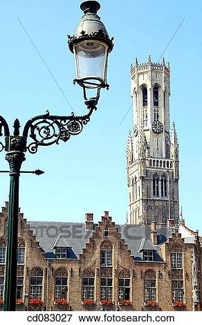 The Belfry. Brugge. Flanders, Belgium View Large Photo Image Stock Photo - The Belfry. Brugge. Flanders, Belgium. Fotosearch