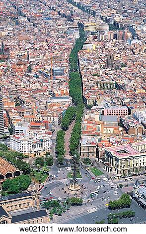 The Ramblas. Barcelona. Spain View Large Photo Image Stock Image - The Ramblas. Barcelona. Spain. Fotosearch