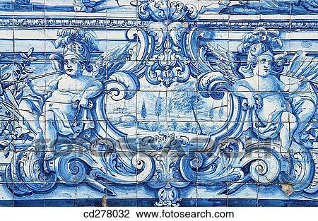 Tiles in the Gothic cloister of S? cathedral, Porto. Portugal View Large Photo Image Stock Image - Tiles in the Gothic cloister of S? cathedral, Porto. Portugal. Fotosearch