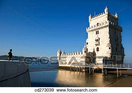 Torre de Belem, Lisbon. Portugal View Large Photo Image Stock Photo - Torre de Belem, Lisbon. Portugal. Fotosearch