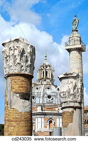 Trajan's Forum, Roman Forum. Rome. Italy View Large Photo Image Stock Photography - Trajan's Forum, Roman Forum. Rome. Italy. Fotosearch