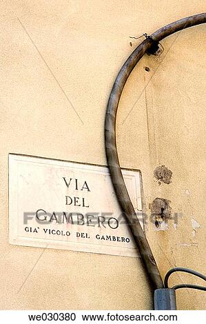 Via del Gambero sign, Rome. Italy View Large Photo Image Stock Image - Via del Gambero sign, Rome. Italy. Fotosearch