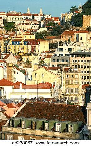 View from Pra? a dos Restauradores, Lisbon. Portugal View Large Photo Image Stock Photo - View from Pra? a dos Restauradores, Lisbon. Portugal. Fotosearch