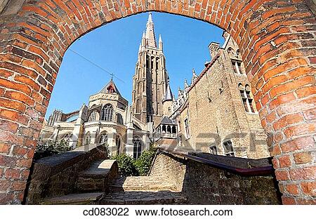 Vrouwekerk (? Church of Our Lady? ). Brugge. Flanders, Belgium View Large Photo Image Stock Image - Vrouwekerk (? Church of Our Lady? ). Brugge. Flanders, Belgium. Fotosearch