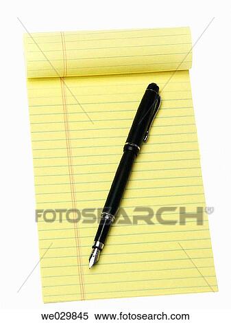 Waterman fountain pen and yellow office pad View Large Photo Image Stock Photography - Waterman fountain pen and yellow office pad. Fotosearch