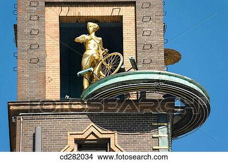 Weather indicator above Nordea Bank in Vesterbrogade. Lady on bike indicating good weather, Copenhagen, Denmark View Large Photo Image Picture - Weather indicator above Nordea Bank in Vesterbrogade. Lady on bike indicating good weather, Copenhagen, Denmark. Fotosearch