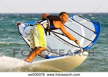Windsurfing View Large Photo Image Stock Photo - Windsurfing. Fotosearch