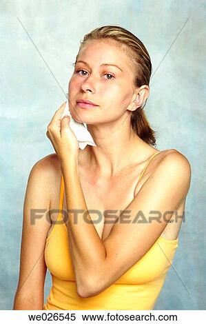 Woman cleansing View Large Photo Image Stock Photography - Woman cleansing. Fotosearch