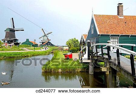 Stock Photo - Zaanse Schans, Zaandam. Netherlands. Fotosearch