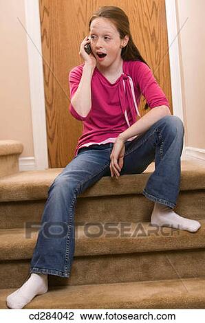 11 year Caucasian girl on cellphone View Large Photo Image Stock Image - 11 year Caucasian girl on cellphone. Fotosearch