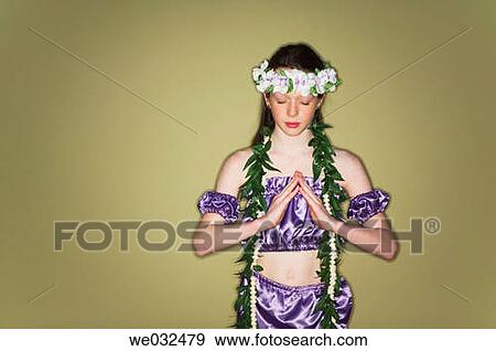 11 year old Caucasian girl, Polynesian dress View Large Photo Image Stock Photo - 11 year old Caucasian girl, Polynesian dress. Fotosearch