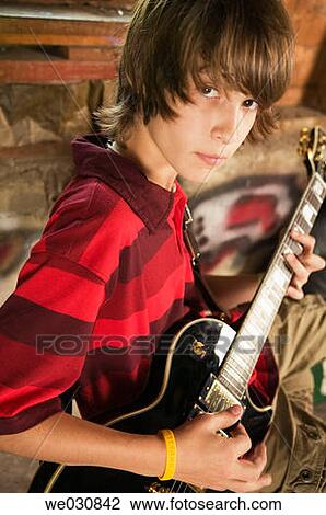 Stock Image - 13 year old Caucasian male. Fotosearch