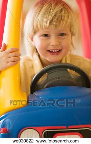 Stock Image - 3 year old Caucasian girl. Fotosearch