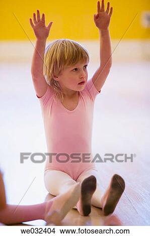 4 year old Caucasian girl at dance class View Large Photo Image Picture - 4 year old Caucasian girl at dance class. Fotosearch