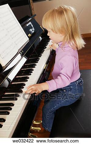 Stock Image - 4 year old Caucasian girl. Fotosearch