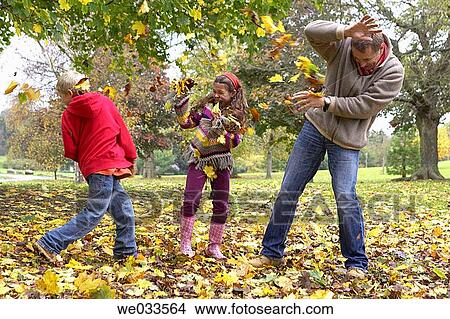 Picture - action, autumn, amusement, activity, 30's. Fotosearch