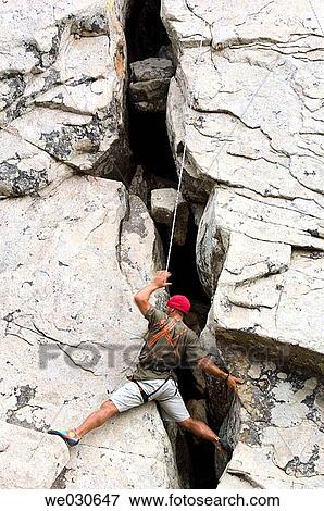 Stock Photo - activity, ascending, ascend, Adventure sport, 30's. Fotosearch