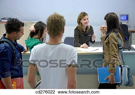 adolescence, college, Admission desk View Large Photo Image Stock Image - adolescence, college, Admission desk. Fotosearch