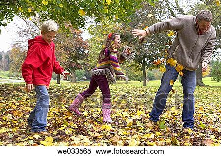 Stock Photography - amusement, brother, boy, autumn, 30's. Fotosearch