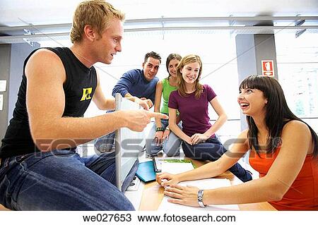 amusement, college, chat, boy, adolescence View Large Photo Image Stock Image - amusement, college, chat, boy, adolescence. Fotosearch