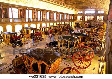 Ancient carriages exhibited in the Museu Nacional dos Coches, Bel? m. Lisbon, Portugal View Large Photo Image Stock Photography - Ancient carriages exhibited in the Museu Nacional dos Coches, Bel? m. Lisbon, Portugal. Fotosearch