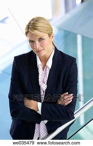 Arms crossed, business, blond, arms folded, 30's View Large Photo Image Stock Photo - Arms crossed, business, blond, arms folded, 30's. Fotosearch