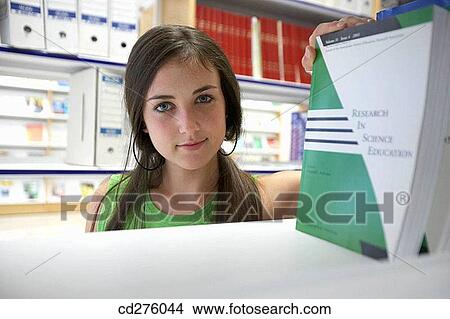 Picture - arrangement, college, bookcase, book, adolescence. Fotosearch