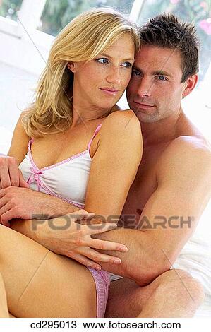 at-home, bedroom, bed, attraction, 30's View Large Photo Image Stock Image - at-home, bedroom, bed, attraction, 30's. Fotosearch