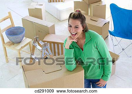 Stock Photo - at-home, break-time, break, 30's. Fotosearch