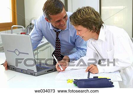 at-home, businesspeople, businessman, boy, aid View Large Photo Image Stock Image - at-home, businesspeople, businessman, boy, aid. Fotosearch