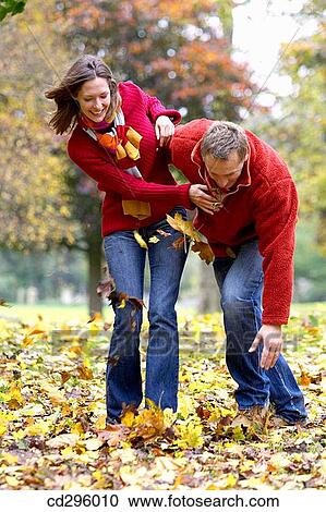 Stock Image - autumn, carefree, amusement. Fotosearch