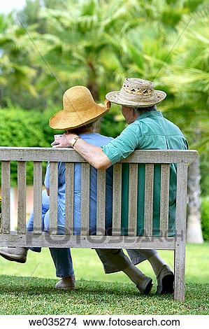 back view, bench, bond, bonding, calm View Large Photo Image Picture - back view, bench, bond, bonding, calm. Fotosearch