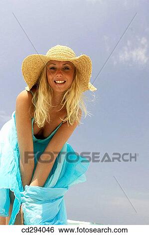 beach, blue, blond, 30's View Large Photo Image Stock Photograph - beach, blue, blond, 30's. Fotosearch