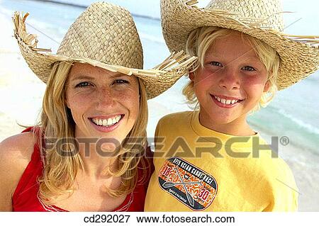 Stock Photo - beach, child, boy, 30's. Fotosearch